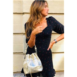 Bolso saco de piel Ori Dorado