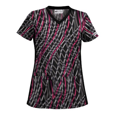 UA Zippity Zappity Black Scrub Top