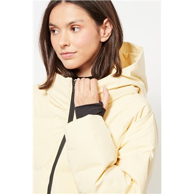 Anorak con capucha - Marfil