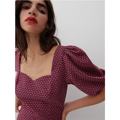 Gemusterte Bluse