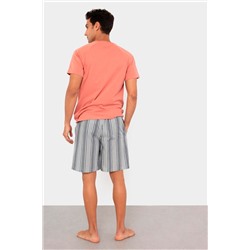 Short Blanco y gris oscuro