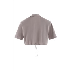 Crop top Gris claro