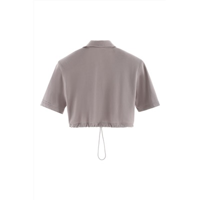 Crop top Gris claro