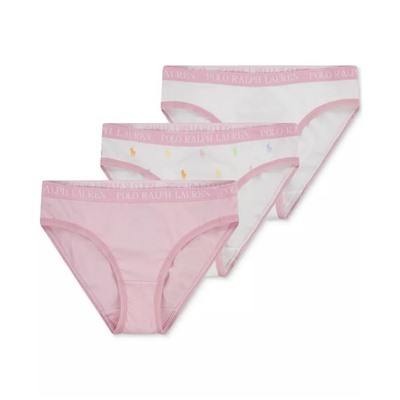 Polo Ralph Lauren Big Girls Bikini Briefs, 3 Pack