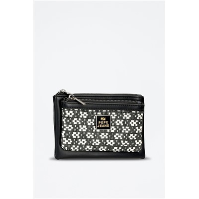 Monedero Lana Beige y negro