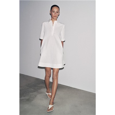ZW COLLECTION POPLIN SHORT DRESS