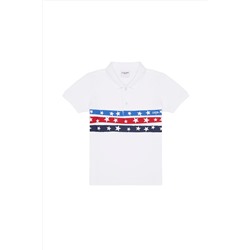 U.S. Polo Assn., Erkek Çocuk Beyaz Polo Yaka Tişört 50266076-VR013