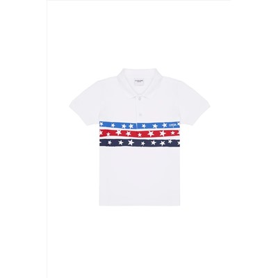U.S. Polo Assn., Erkek Çocuk Beyaz Polo Yaka Tişört 50266076-VR013