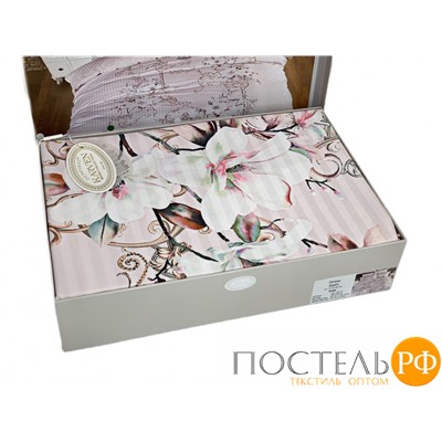 Постельное белье Карвен Stripe Satin с цветным принтом 1.5 спальное N249 -SB008(4пр.)