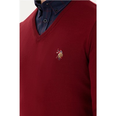 Erkek Bordo Basic Kazak