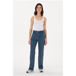 Kadın Mavi Cargofit Jean Pantolon