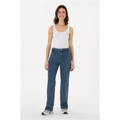 Kadın Mavi Cargofit Jean Pantolon