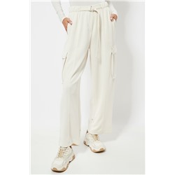 Pantalón cargo cintura alta - Crudo