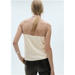 Top satinado tirantes finos