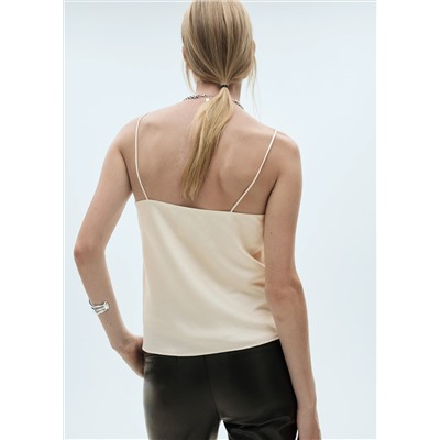 Top satinado tirantes finos