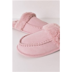 Zapatillas casa pelo sintético rosa