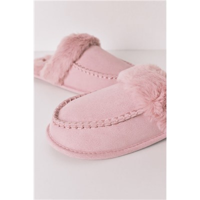 Zapatillas casa pelo sintético rosa
