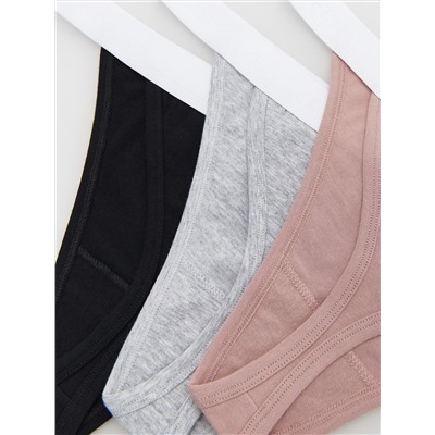 Tangaslips mit hohem Baumwollanteil, 3er-Pack