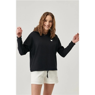 Wrangler Kadın Hoodie Regular Fit Normal Kesim %100 Pamuk Kapüşonlu Yaka Sweatshirt W221027