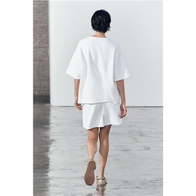 SHORT SLEEVE INTERLOCK SWEATSHIRT