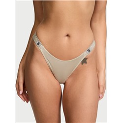 Flirty Mesh Shine Strap Thong Panty