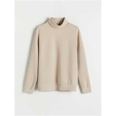 Sweatshirt mit hohem Stehkragen