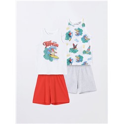 PACK DE 2 CONJUNTOS DE PIJAMAS ESTAMPADOS DE TIRANTES