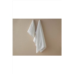 English HomeBranch Pamuklu Jakarlı Yüz Havlusu Seti 50x80+30x45 Cm Ekru