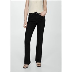 Jeans rectos tiro medio aberturas