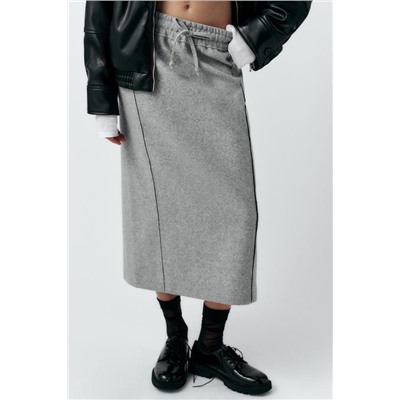 FEW ITEMS LEFT STRAIGHT FELT TEXTURE SKIRT