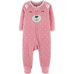 Bear Zip-Up Fleece Sleep & Play