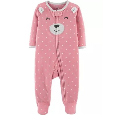 Bear Zip-Up Fleece Sleep & Play