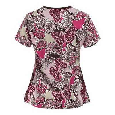 Med Couture MC² Scrubs All A Flutter Print Top