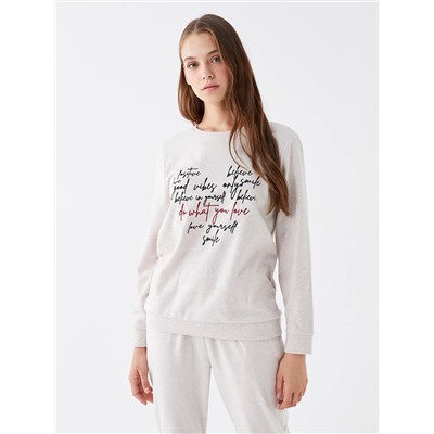 LC Waikiki Bisiklet Yaka Baskılı Uzun Kollu Kadın Pijama Takımı, LCW DREAM                                            
                                            Bisiklet Yaka Baskılı Uzun Kollu Kadın Pijama Takımı