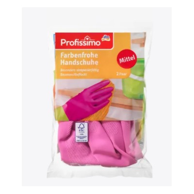 Farbenfrohe Handschuhe M, 2 St