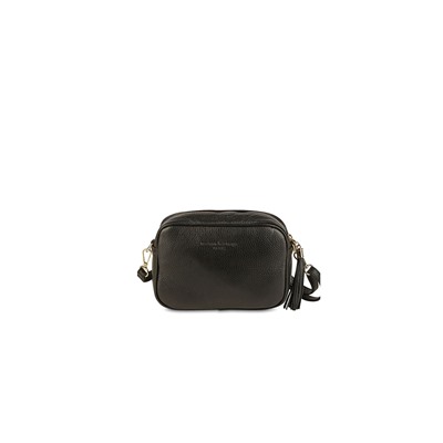 Bandolera de piel Gaby Negro