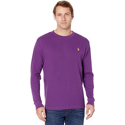 U.S. POLO ASSN. Long Sleeve Crew Neck Solid Thermal Shirt