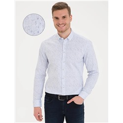 Açık Mavi Slim Fit Uzun Kollu Gömlek