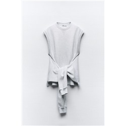 KNOTTED PLUSH SWEATSHIRT