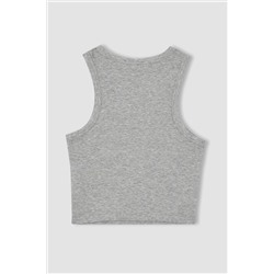 Defacto Slim Fit Halter Yaka Pamuklu Crop Top U0357AZ22SM