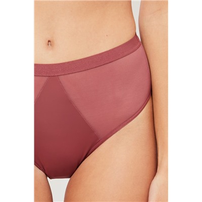 2 bragas altas - Rosa viejo y negro