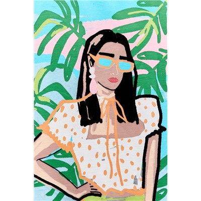 FADED-EFFECT T-SHIRT WITH PRINT