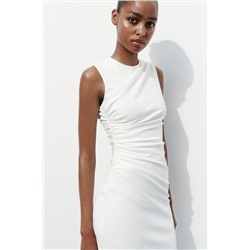 DRAPED MIDI DRESS