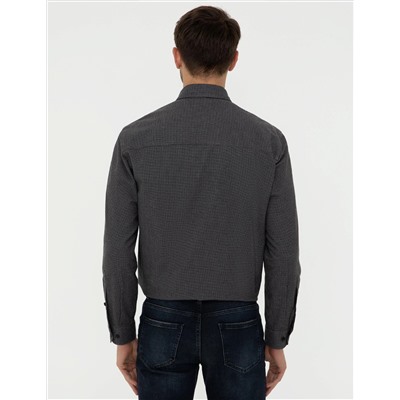 Siyah Regular Fit Uzun Kollu Gömlek