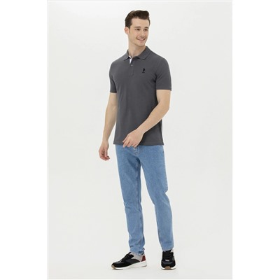 Erkek Antrasit Basic Polo Yaka Tişört