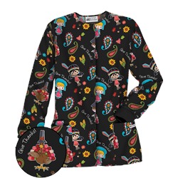 UA Thanksgiving Thanks Black Warm Up Scrub Jacket