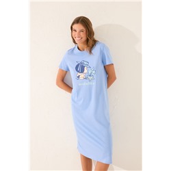Camisón largo azul Mafalda