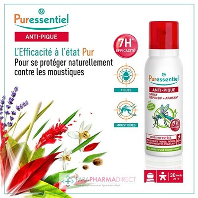 Puressentiel Anti-Pique Spray Répulsif & Apaisant 200 ml