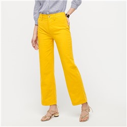 Slim wide-leg pant in washed canvas