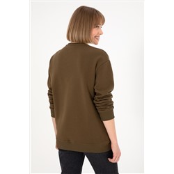 Erkek Haki Basic Sweatshirt